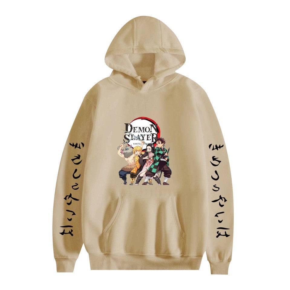 Casual Anime Printed Pullover Loose Hoodie