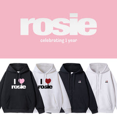 I Love ROSIE Print Cotton Hoodie