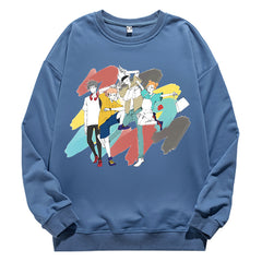 Unisex Anime Graphic Crew Neck Long Sleeve Sweatshirt