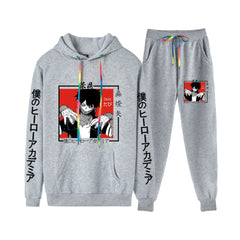 Men's Anime Casual Hoodie Trousers Suit