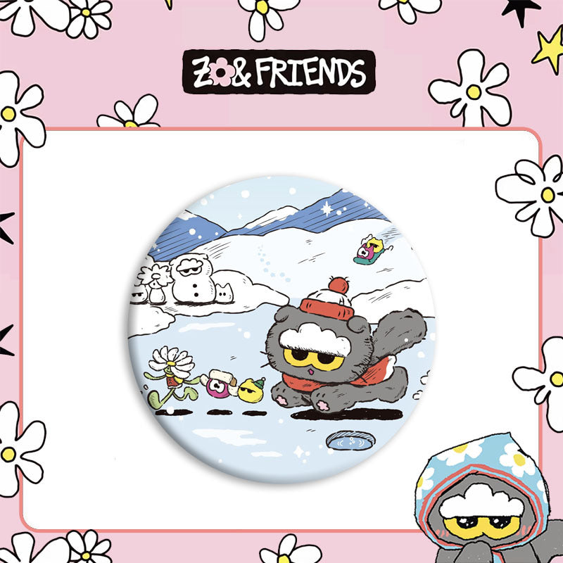 GD Cat Badge Mirror Keychain