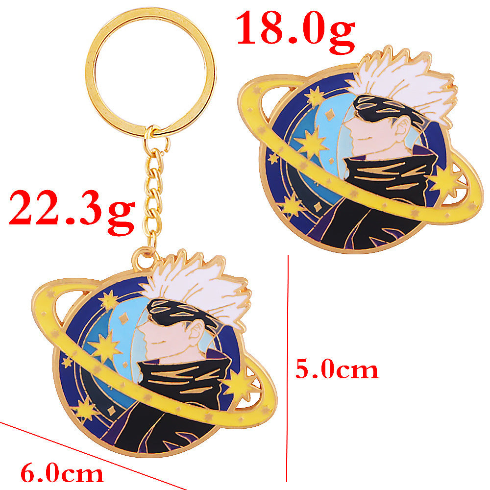 Gojo Anime Metal Keychain Brooch