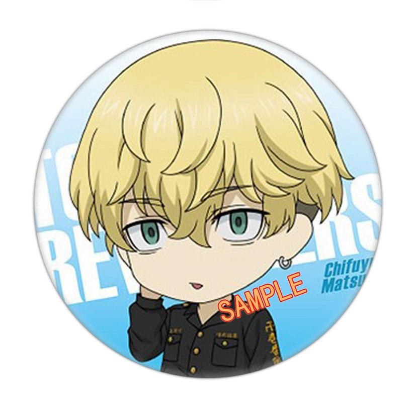 Cute Anime Round Badge