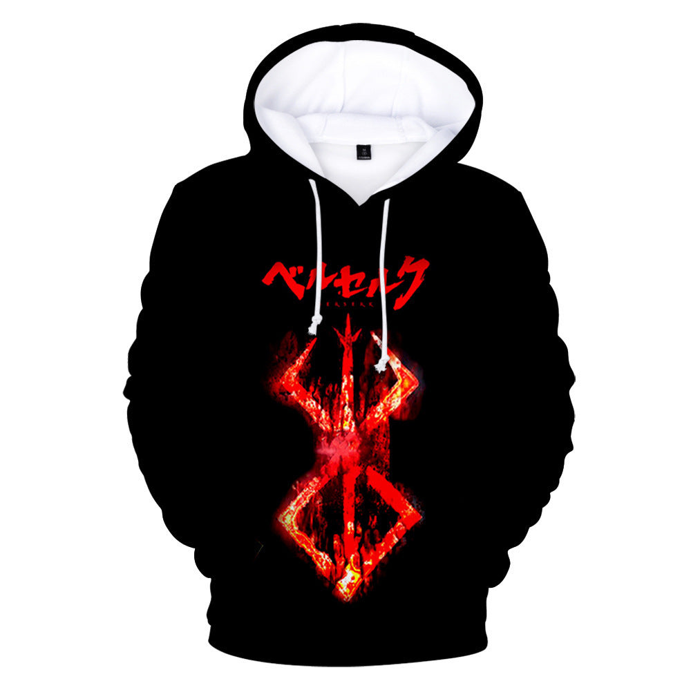 Men's Casual Anime 3D Printed Pullover Hoodie