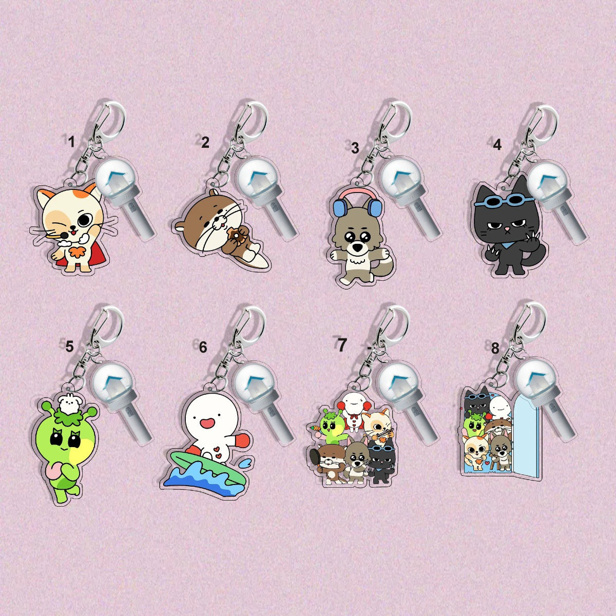 KPOP BBNEXDO Pendant Acrylic Keychain Set