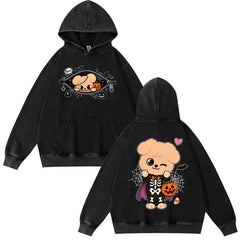 Vintage SKZ Halloween Washed Hoodie Top