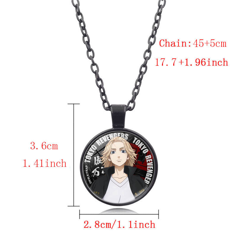 Retro Anime Time Gem Pendant Necklace