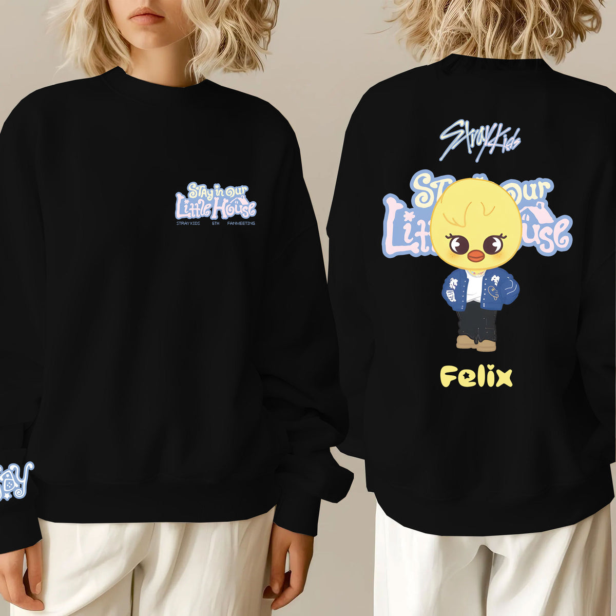 STAY in Our Little Hous Crew Neck Sweatshirt Top