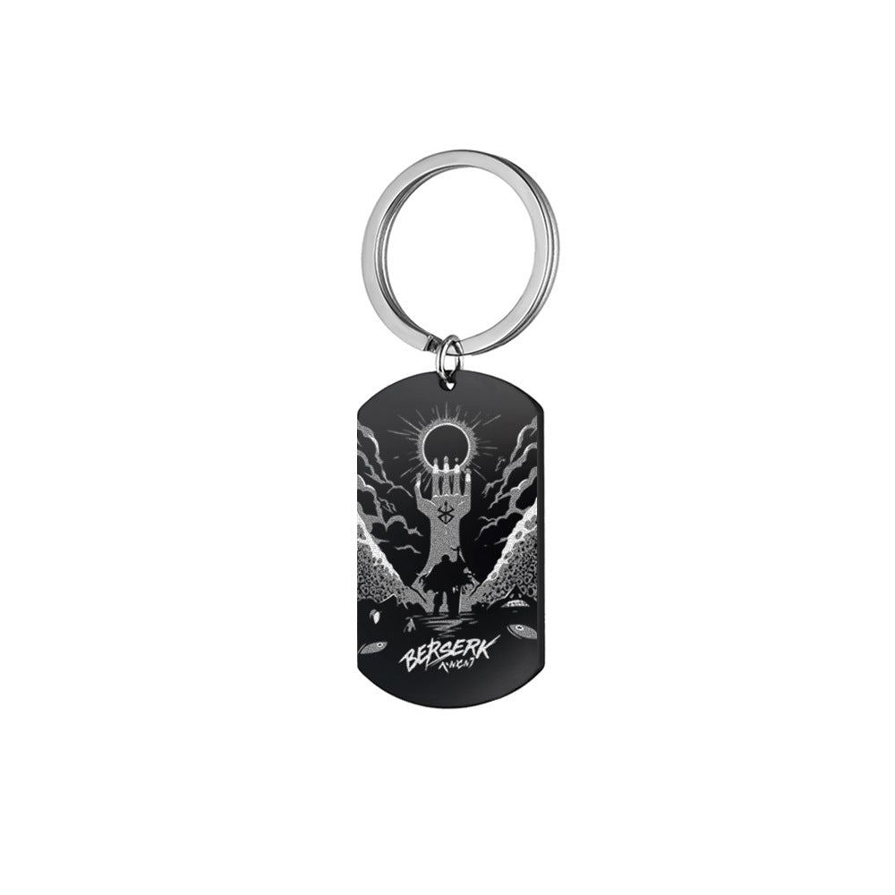 Anime Guts Dog Tag Keychain