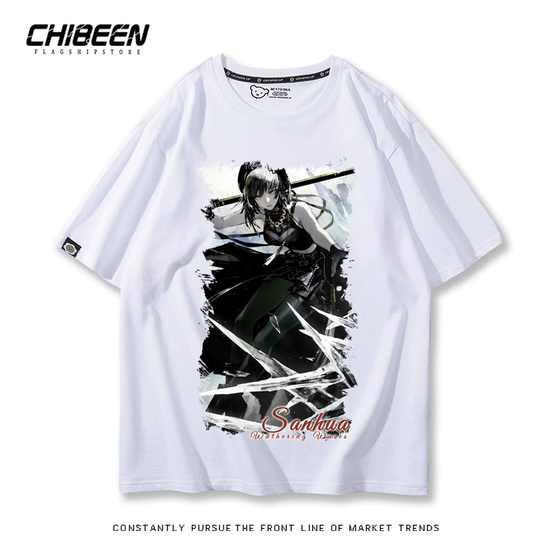Game Print Short-sleeved Cotton Loose Tee