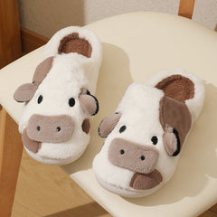 Cartoon Cow Cotton Slippers