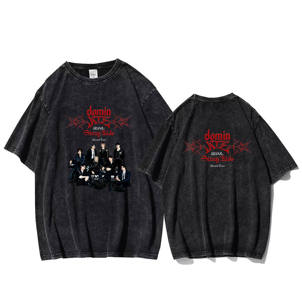 Retro KPOP ATE Washed T-shirt