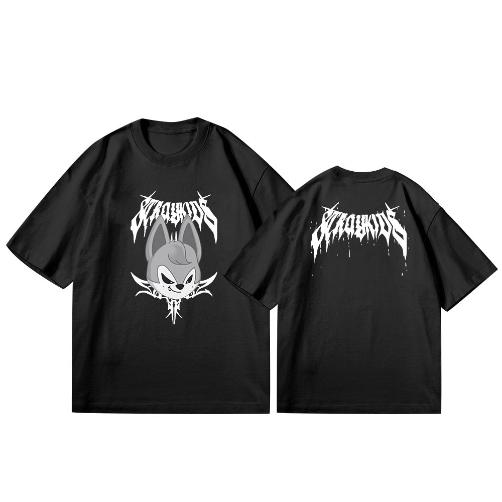 Trendy Kpop Cartoon Printed T-shirt
