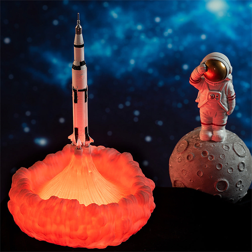 Creative 3D Printed Rocket Ornament Night Light