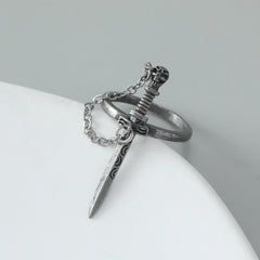 Stainless Steel Goth Sword Ring