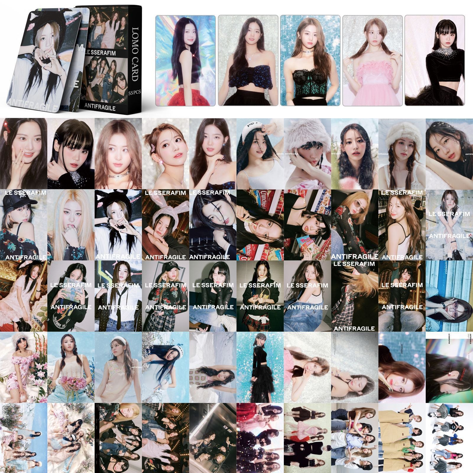 55 KPOP Album ANTIFRAGILE LOMO Card