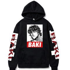 Casual BAKI Anime Printed Loose Hoodie