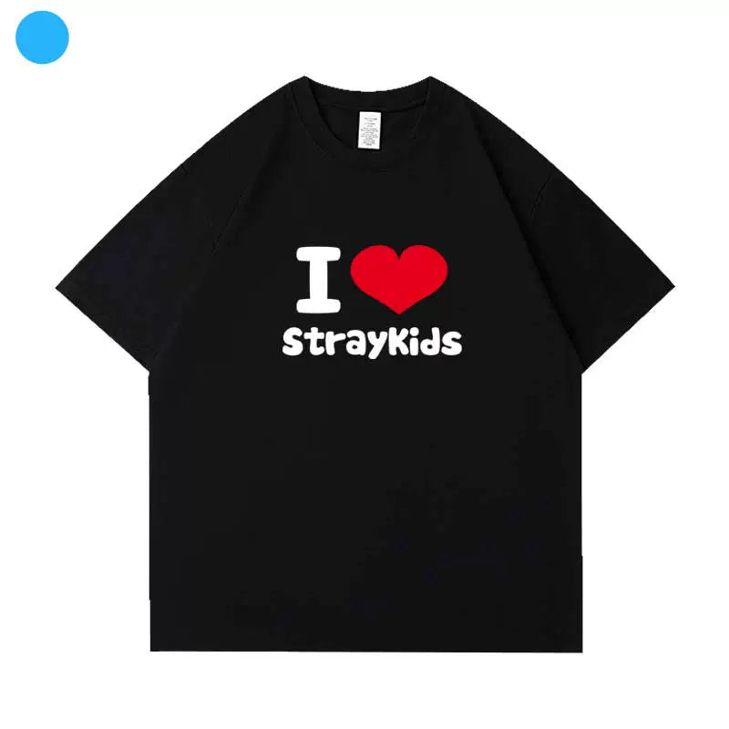 Kpop Letter Printed Short Sleeve T-Shirt