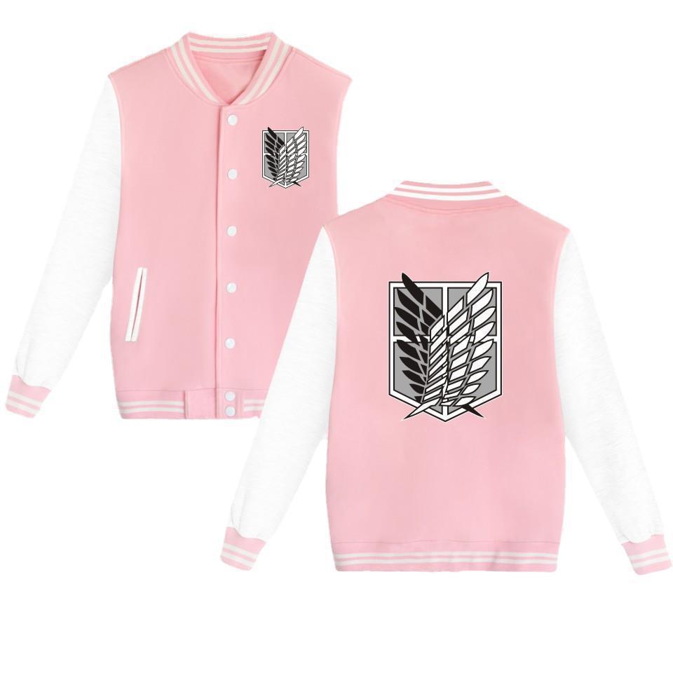 Men's Anime Wings of Freedom Baseball Jacket