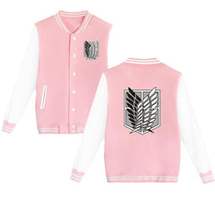 Men's Anime Wings of Freedom Baseball Jacket