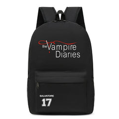 Casual TVD Pattern Print School Backpack