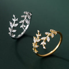 Swirl Leafs Ring