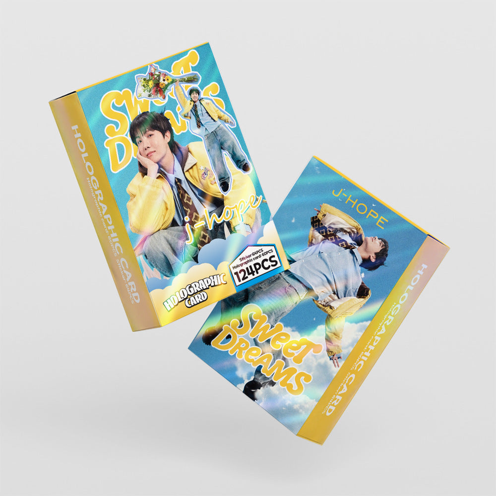 124pcs KPOP Holographic Cards