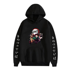 Casual Anime Printed Pullover Loose Hoodie