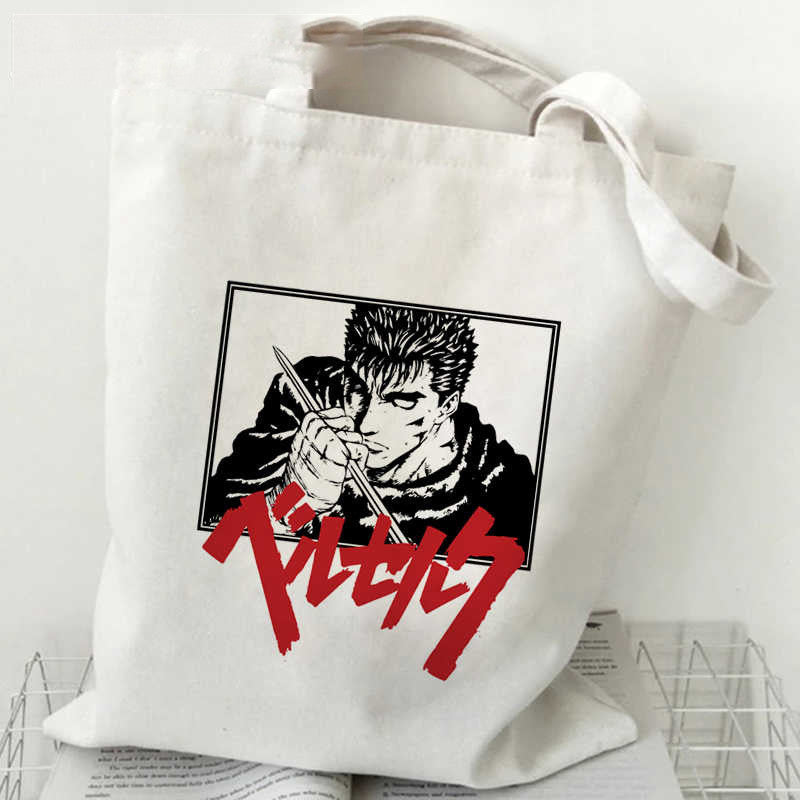 Anime Printed Canvas Shoulder Bag