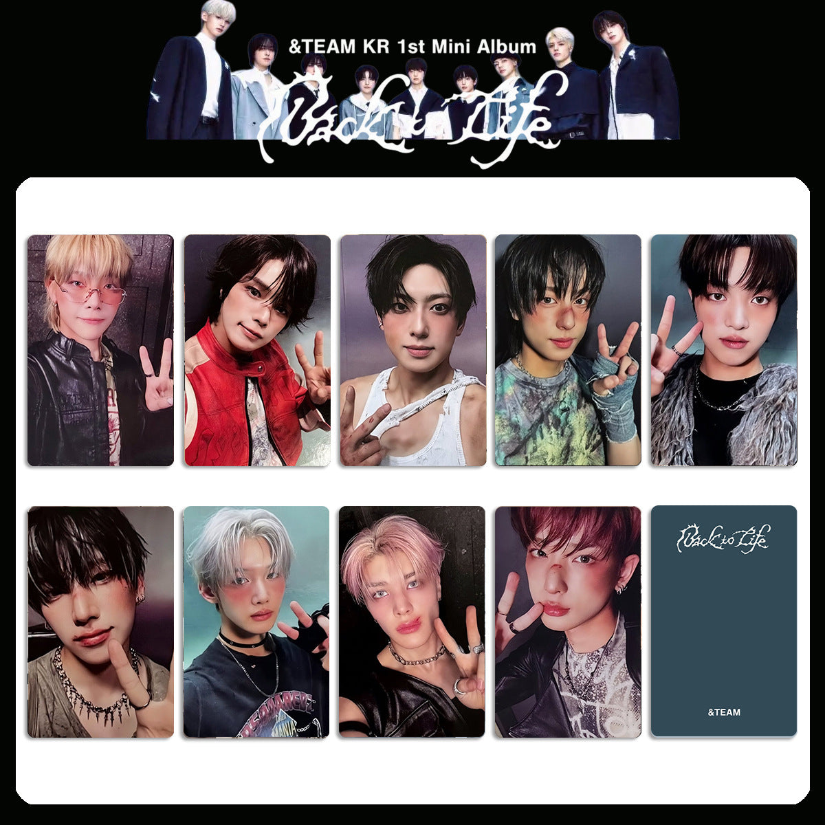 AndTEAM Back To Life Photocard 9PCS