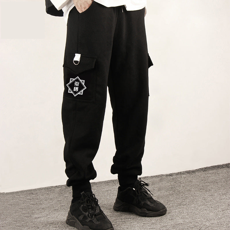 Unisex Anime Logo Sports Casual Pants