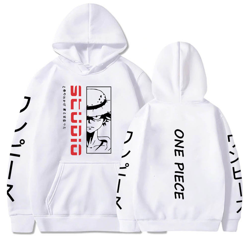 Unisex Luffy Printed Casual Relaxed Hoodie