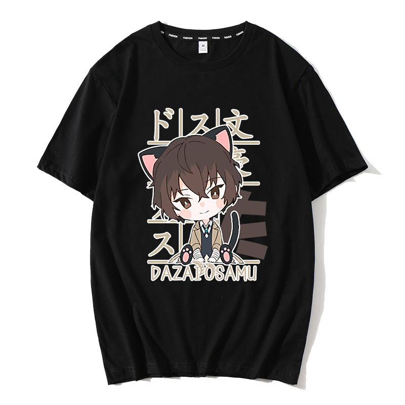 Casual Anime Graphic Short Sleeve T-Shirt