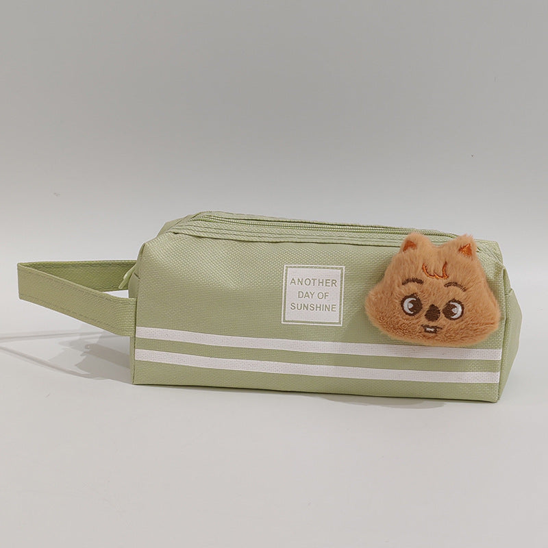 Cartoon KPOP Double Zipper Pencil Bag