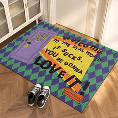 Retro Friends Silk Ring Entrance Floor Mat