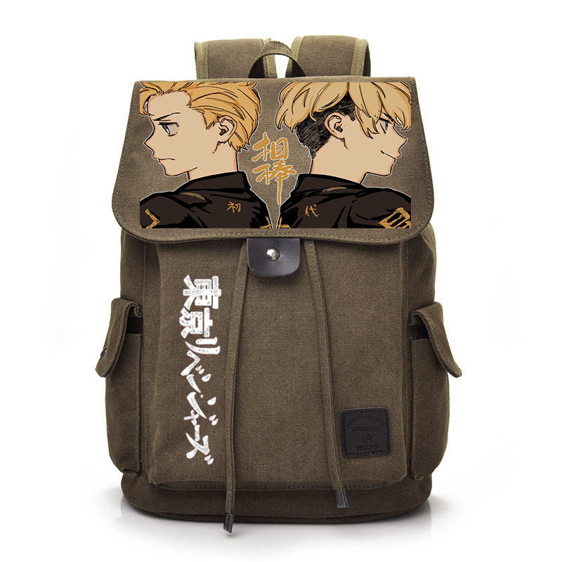 Vintage Anime Canvas Backpack