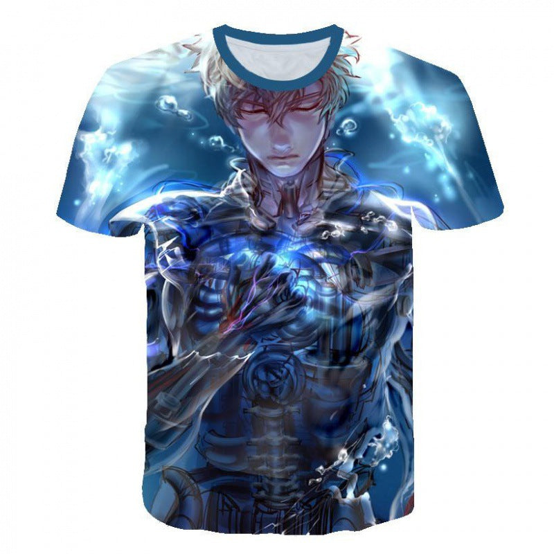 Men's Anime 3D Printed Short Sleeve T-Shirt