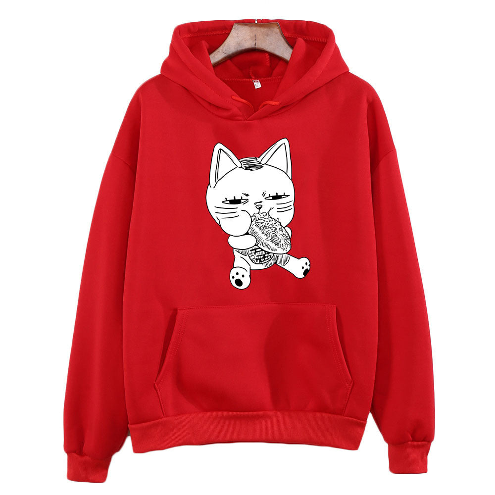 Unisex Dandadan Cat Anime Printed Hoodie
