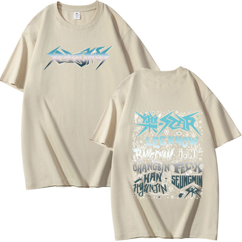 KPOP Dominate Pattern Print Short Sleeve T-shirt