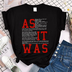 Women's Letter Printed Casual Loose T-shirt
