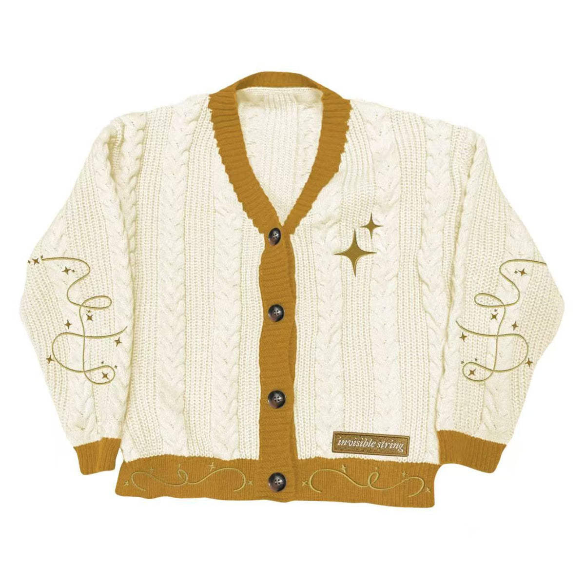 Taylor Invisible String Striped Knitted Cardigan