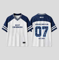 BANGTAN KEEP SWIMMING V-neck Jersey T-shirt