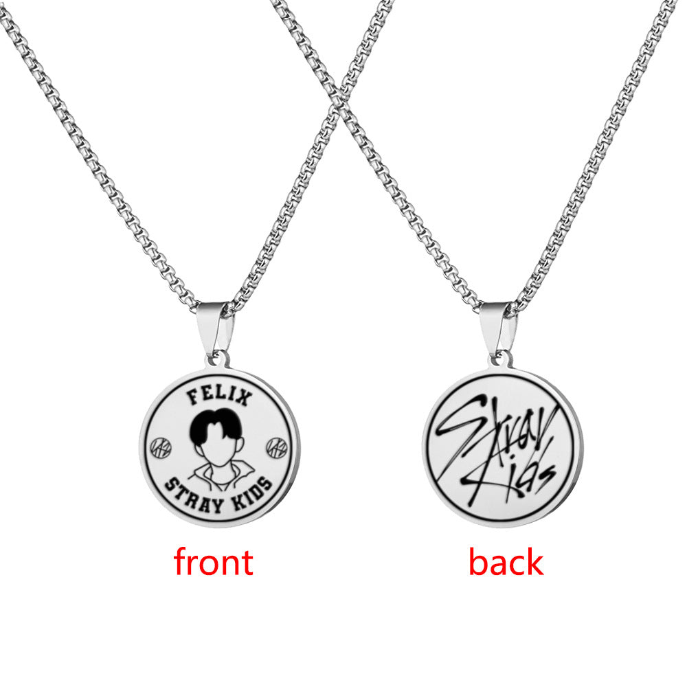 Chic Kpop Style Stainless Steel Tag Necklace