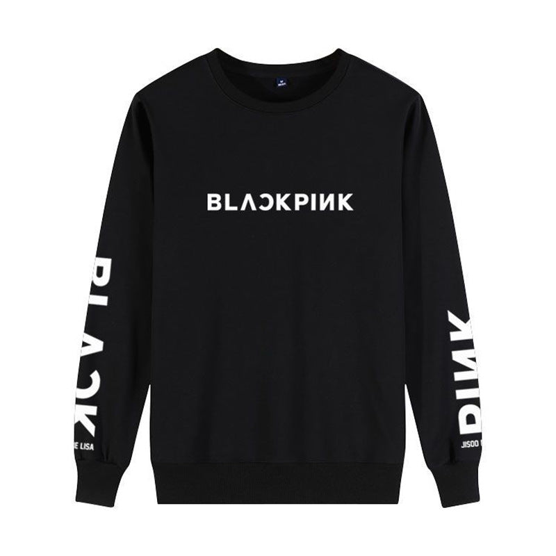 Women's Kpop Logo Print Loose Sweatshirt