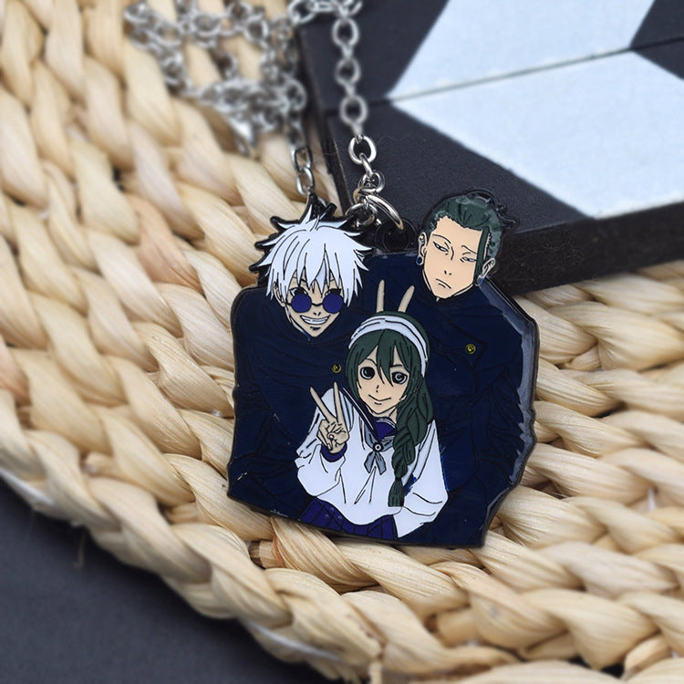 Hot Anime Metal Keychain Necklace