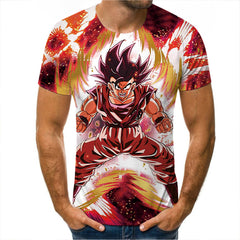 Unisex Anime Digital Print Short-sleeved T-shirt