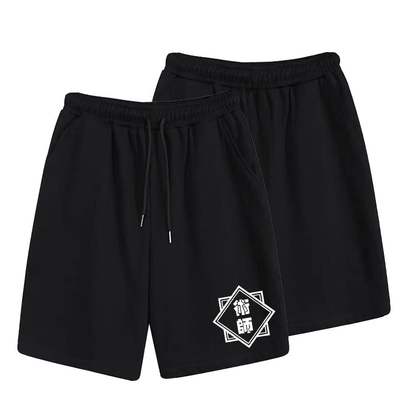 Casual Men's Anime Summer Elastic Sports Shorts