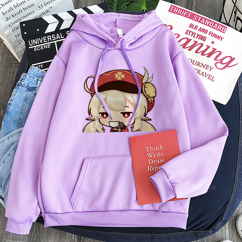 Unisex Cute Game Graphic Print Loose Hoodie