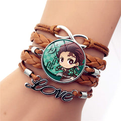 Casual Anime Brown Braided Rope Bracelet