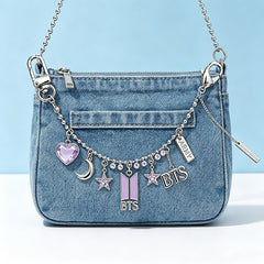 BANGTAN Metal Pendant Chain Bag Charm